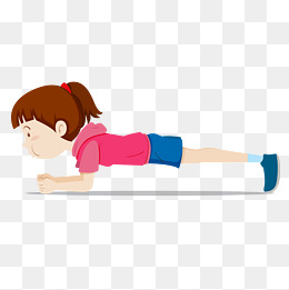 一个做运动的小女孩