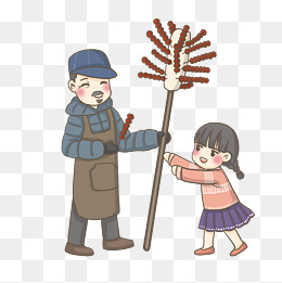 卡通买糖葫芦png下载
