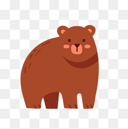 棕色冬天卡通大熊