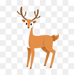 棕色可爱小鹿矢量图