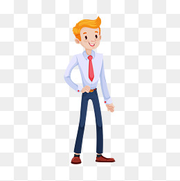 一个手绘的金发白人男性