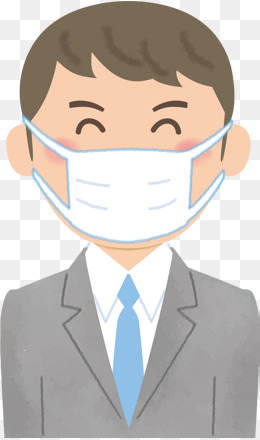男士用口罩卡通图