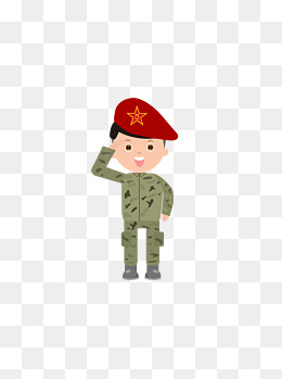 敬礼的士兵矢量图建军节八一81