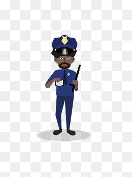 原创手绘警察人物形象设计素材