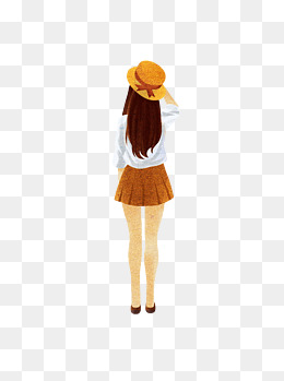 夏季蓝色短裙休闲女子卡通元素