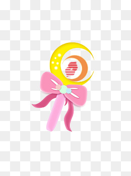 儿童玩具之少女心月亮魔法棒仙女棒矢量素材