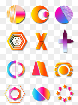 ai红色旋转组成图形装饰图案集合