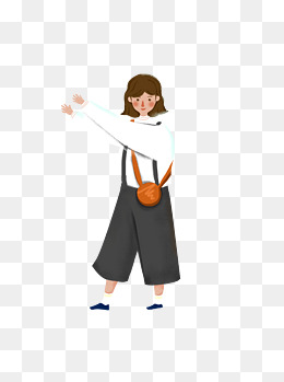 卡通可爱女孩人物设计元素