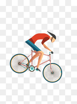 骑自行车的男子原创元素