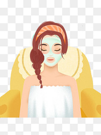 皮肤晒伤卡通女孩素材图片免费下载_高清png