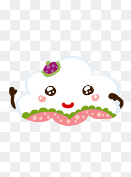 卡通白云手绘可爱卡通云朵