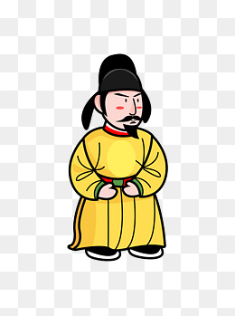 原创矢量卡通古代中国皇帝唐朝天子元素素材