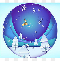 梦幻星空麋鹿夜空炫光背景图片免费下载_广告