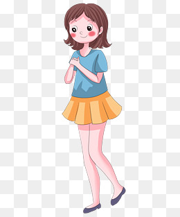 正在鼓掌的清新女孩