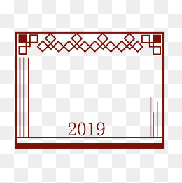 红色中国风边框新年边框装饰