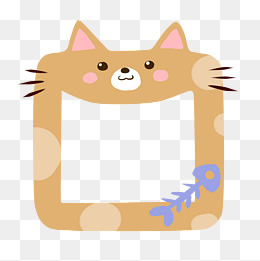 卡通可爱的猫咪装饰边框