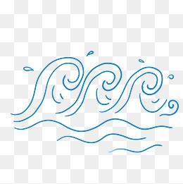 泛起的水浪简笔画