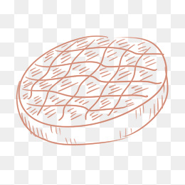 卡通简笔画线描饼干