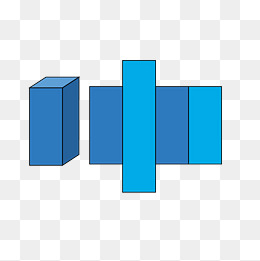 立体方体平面长方体展开对比装饰矢量图案