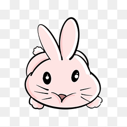 粉色的卡通小兔子