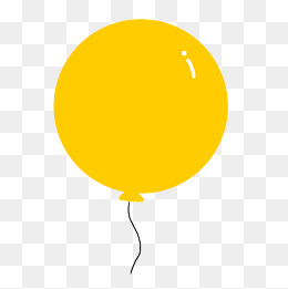黄色气球气泡卡通素材下载