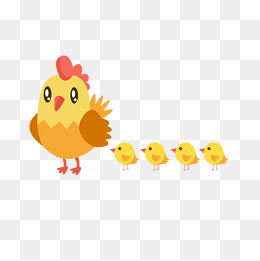 三只卡通小鸡动物