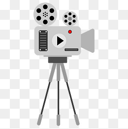 紫色卡通电影放映机