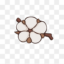 逼真的卡通棉花图