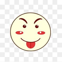 手绘卡通惊喜表情可爱的笑脸