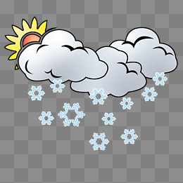 下雪天气卡通插画