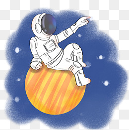 宇航员太空星球卡通元素