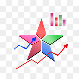 大数据趋势图插画