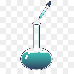 化学烧瓶滴管实验插画