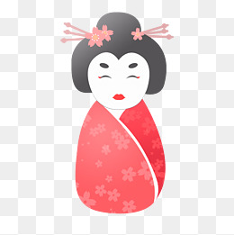 日本服饰卡通插画