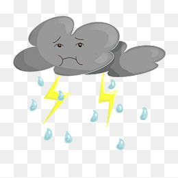 电闪雷鸣下雨天气