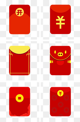 卡通红色的红包免抠图素材图片免费下载_高清psd_千库
