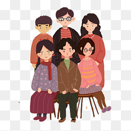 一家人拍全家福免抠图