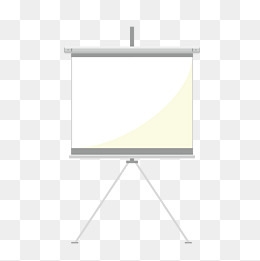 白色的投影幕布插画