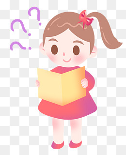 学习做作业的女孩插画