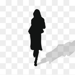黑色的女人背影