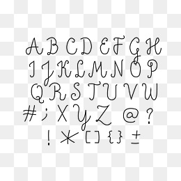 手绘英文字母艺术字