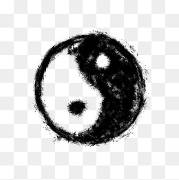 水墨阴阳鱼中国风