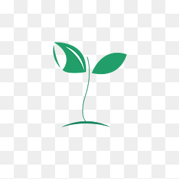 矢量绿色草芽生态图标