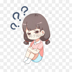 png下载psd烦恼心乱痛苦人物下载 png下载psd烦恼的可爱女学生下载