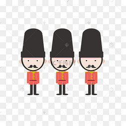 手绘卡通英国士兵