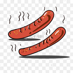 下载 png下载ai卡通烤火腿肠下载 png街边小吃烤肠下载 png美食烤肠