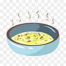 冬季热气腾腾的简笔画小清新美食