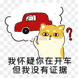 我怀疑你在开车但我没有证据表情