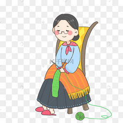 母亲节织毛衣的妈妈png母亲孩子的拥抱png母亲节卡通形象母亲节卡通