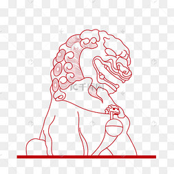 矢量天安门石狮子
